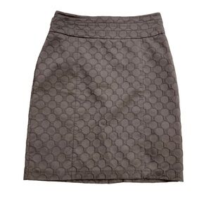 H&M | Gray Circle Print Skirt Size 12 Structured 23 Inch Length